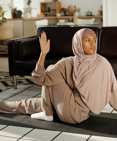 Circular flag of Bangladesh