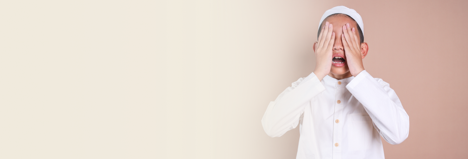 A boy closing his eyes and learning to develop intuitive abilities through the Intuition Process.